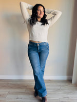 Amy Scallop Edge Sweater - Ivory