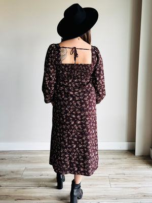 Hailey Long Sleeve Floral Midi Dress