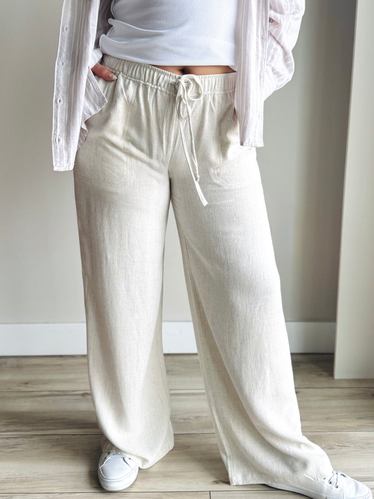 Audrey Wide Leg Linen Pants