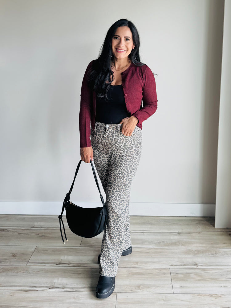 Rosie Leopard High Rise Denim