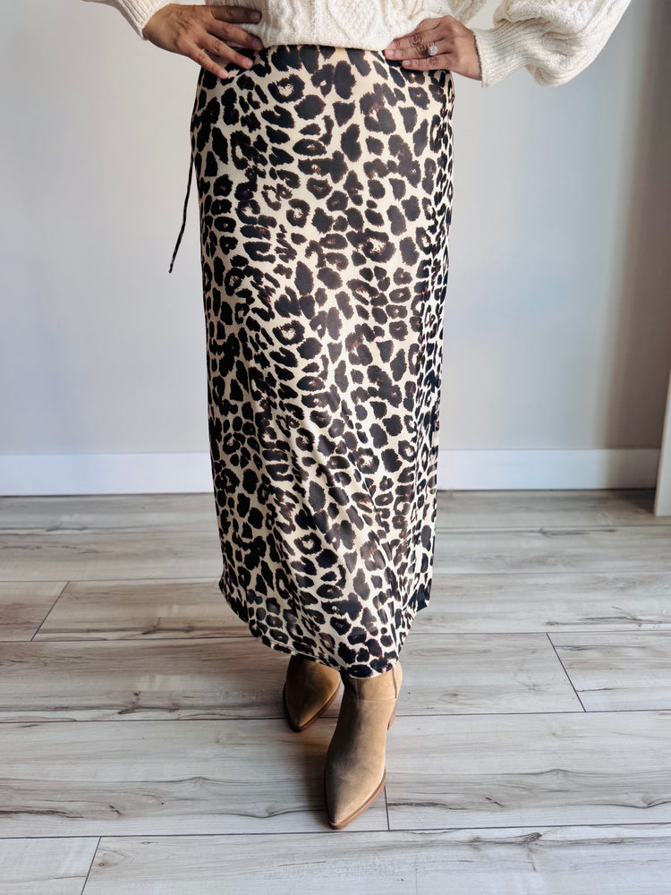 Liz Leopard Maxi Skirt
