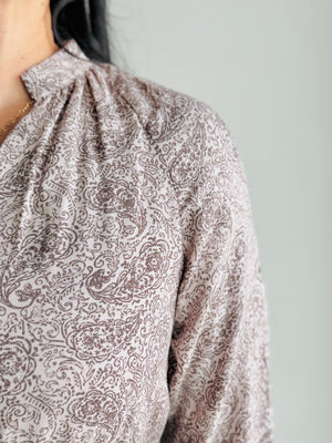 Leanne Waist Tie Paisley Dress