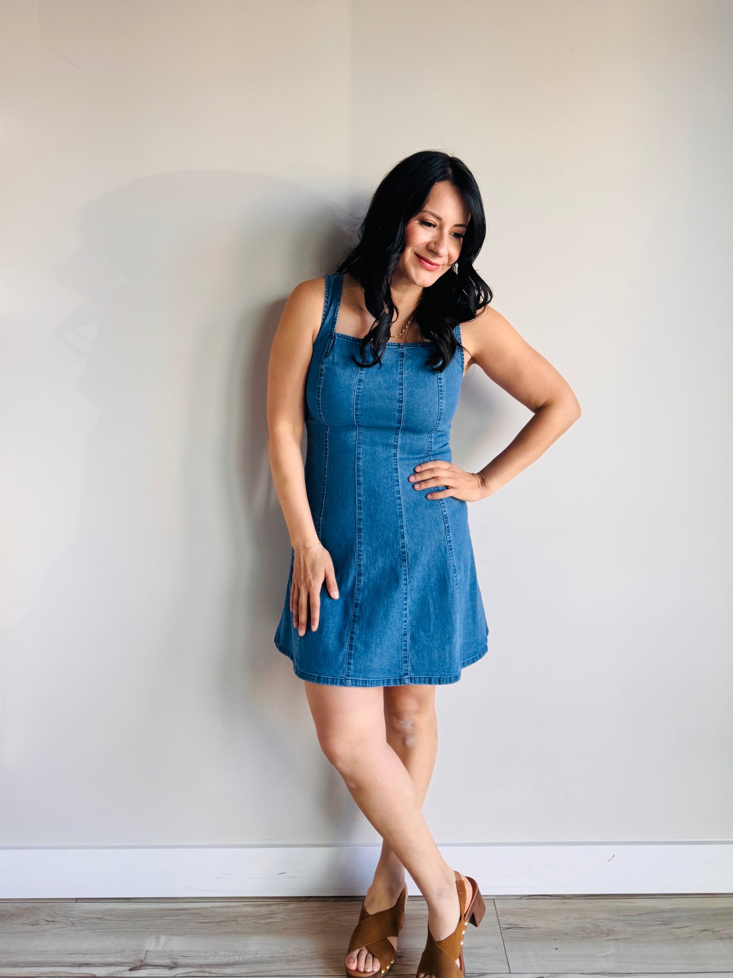 Kayla Fit and Flare Denim Mini Dress 27 West Kayla Fit and Flare Denim Mini Dress 27 West