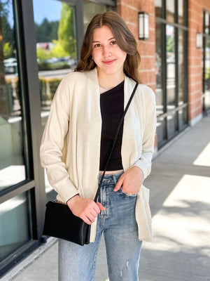 
            
                Load image into Gallery viewer, Victoria Open Front Cardigan - Ivory
            
        