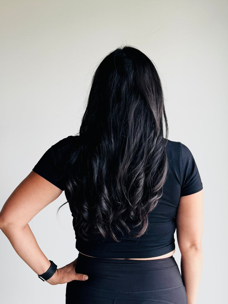 Ivy Short Sleeve Baby Tee - Black