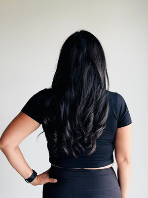 Ivy Short Sleeve Baby Tee - Black