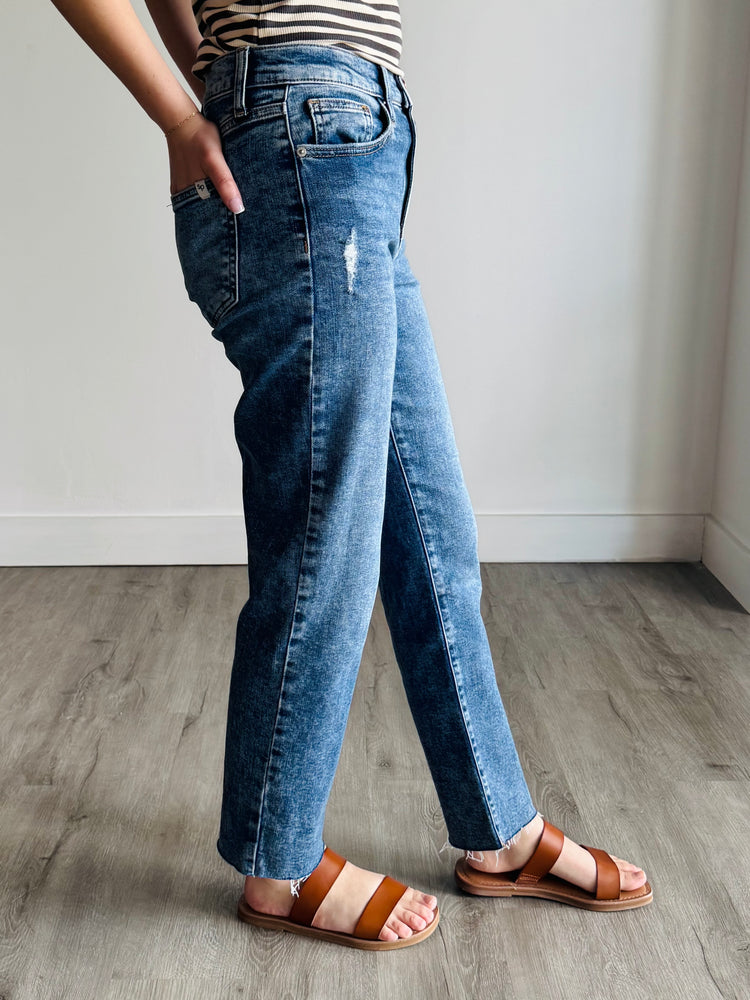 Hayden High Rise Straight Leg Denim