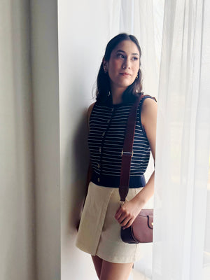 Blake Wrap Denim Skirt - Ecru