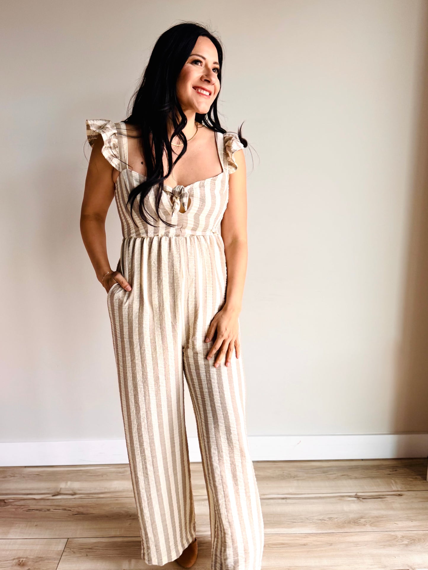 Miley Striped Wide Leg Jumpsuit - 27 West