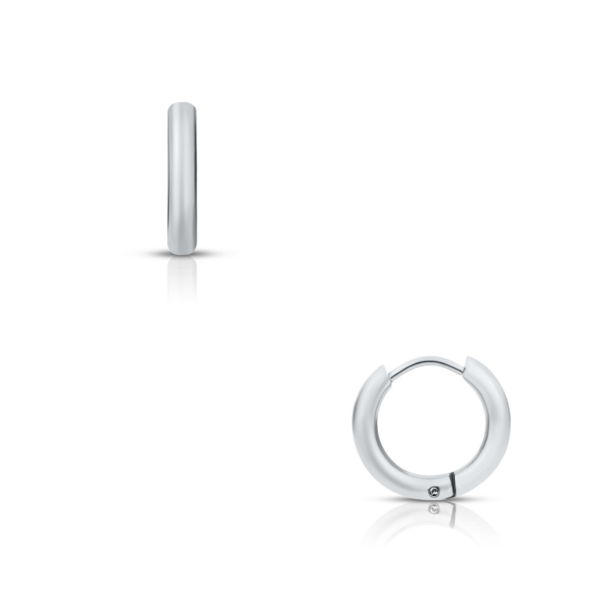 Erin Huggie Hoop Earring - Silver - 27 West