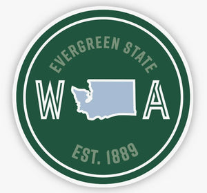 
            
                Load image into Gallery viewer, Evergreen State WA Sticker
            
        