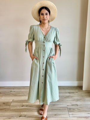 Amanda Button Down Midi Dress