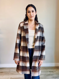 Laura Long Plaid Coat
