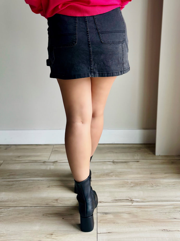 Logan Denim Cargo Skirt