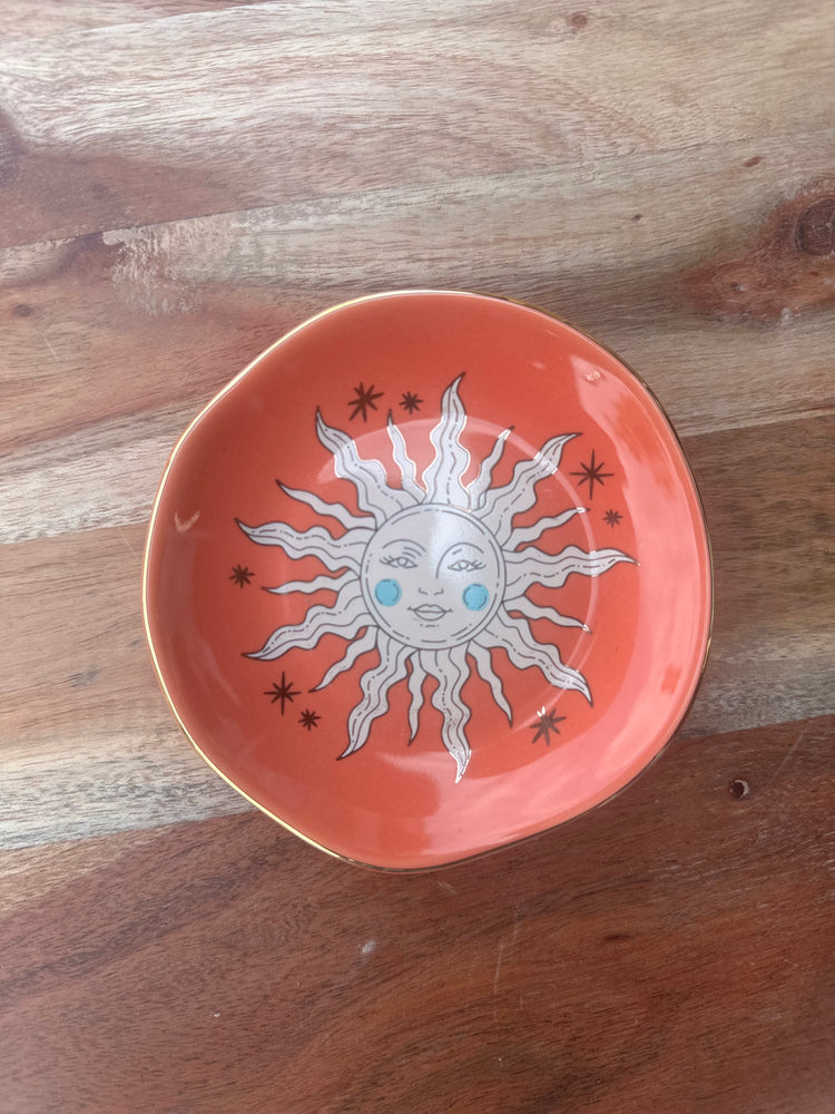 Ceramic Trinket Dish - Terracotta Sun