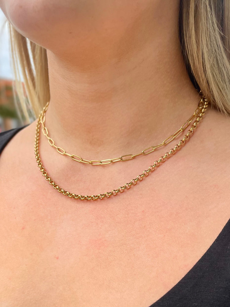 Layered Chain Link Necklace