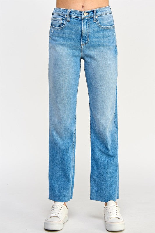 Gia High Rise Straight Leg Denim