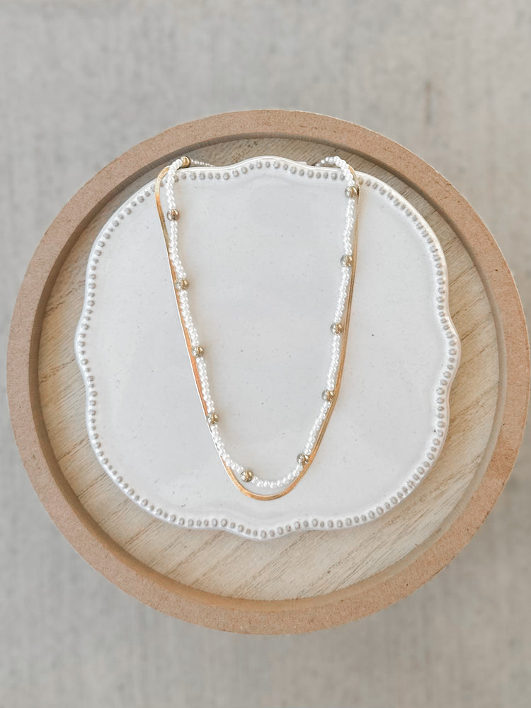 Pearl & Bead Layered Necklace
