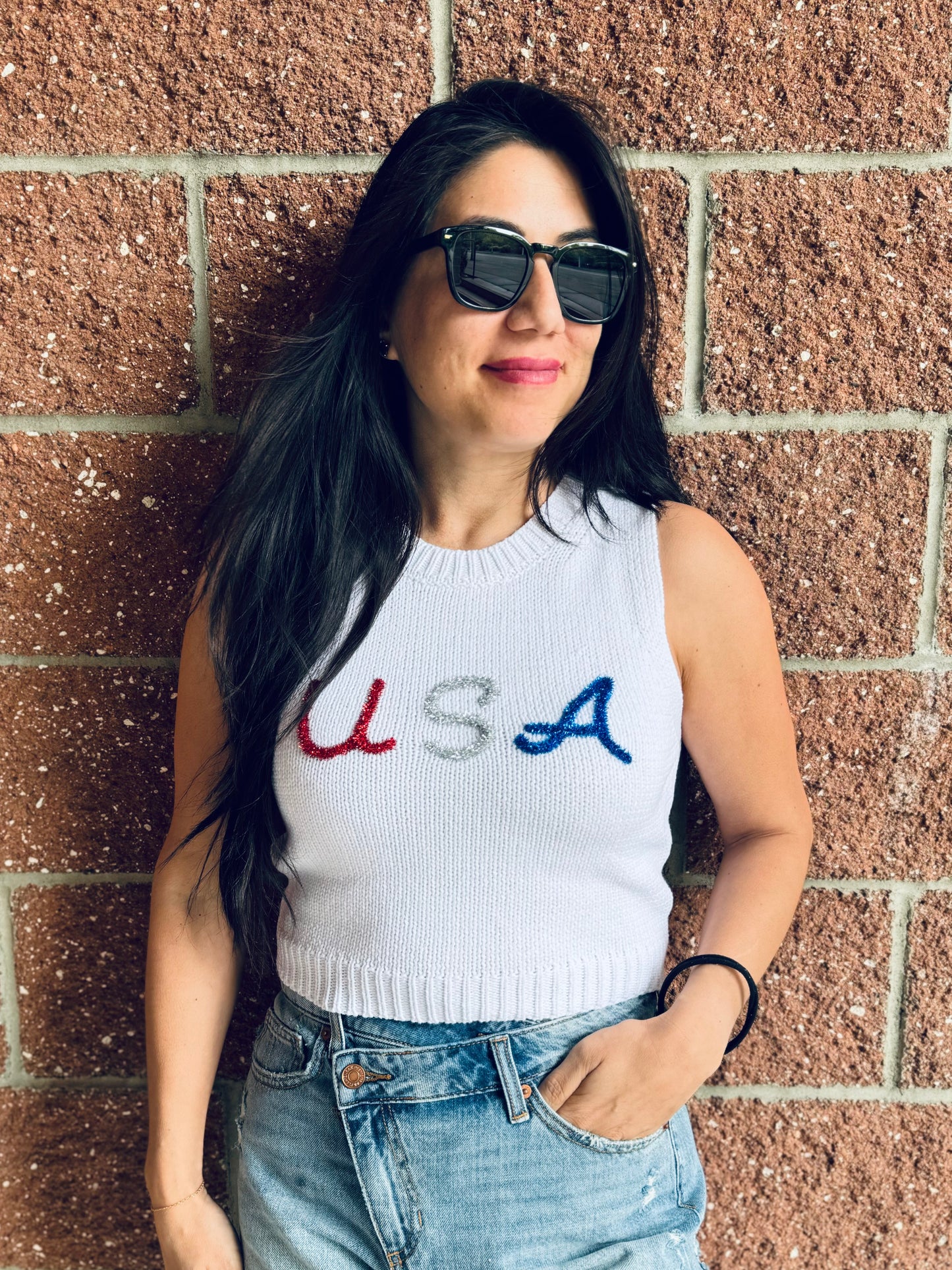 Tinsel "USA" Knit Tank Top - 27 West