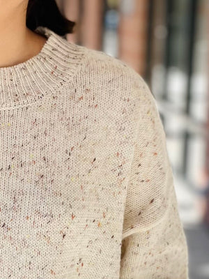 Iris Mock Neck Speckled Sweater