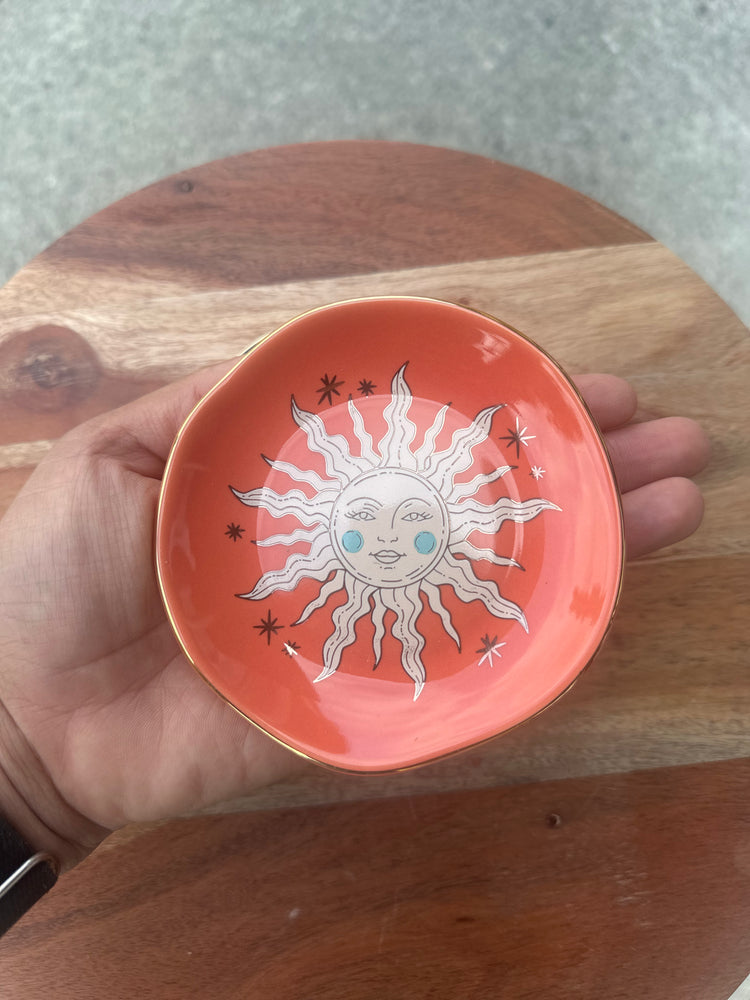 Ceramic Trinket Dish - Terracotta Sun