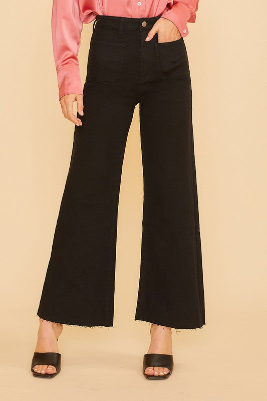 Jaylen Wide Leg Cropped Denim