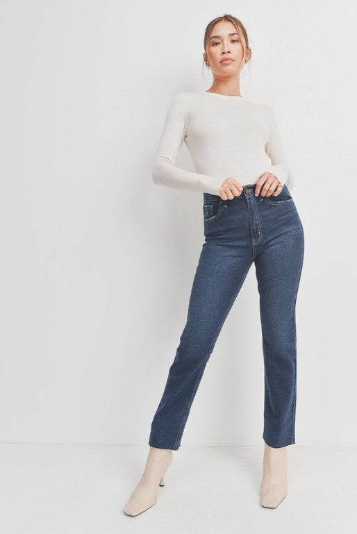 Luna Cropped Straight Leg Denim