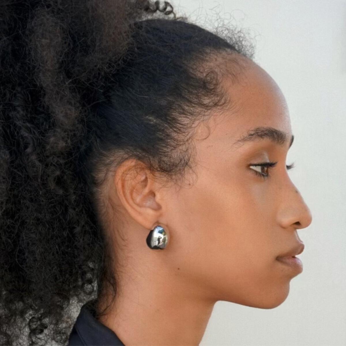 Kane Dome Drop Earring-Silver - 27 West