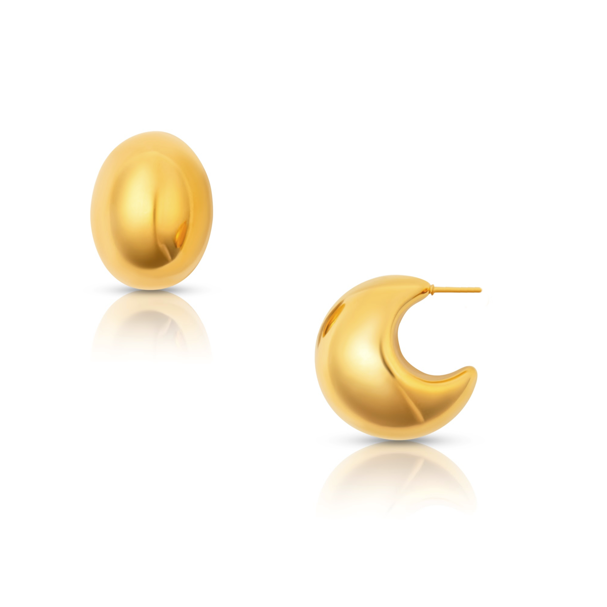 Kane Dome Drop Earring- Gold - 27 West