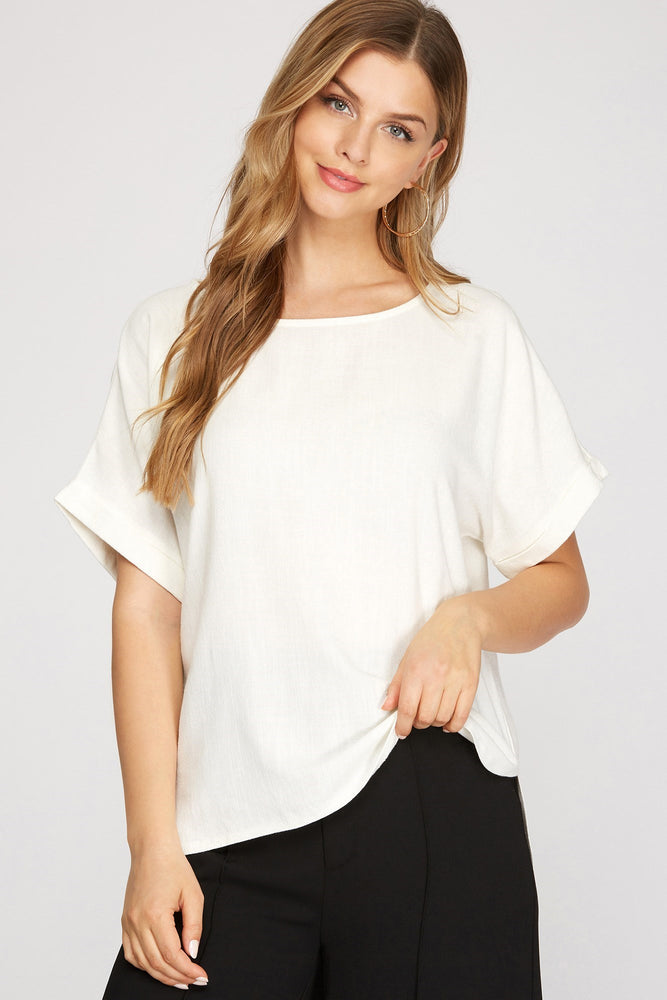 
            
                Load image into Gallery viewer, Mandy Short Sleeve Woven Top
            
        