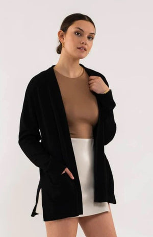 
            
                Load image into Gallery viewer, Victoria Open Front Cardigan - Black
            
        