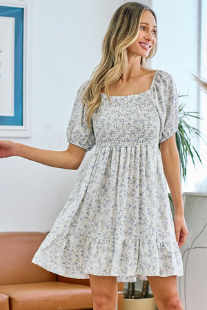 
            
                Load image into Gallery viewer, Zenya Floral Puff Sleeve Dress
            
        
