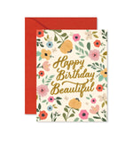 "Happy Birthday Beautiful" Card