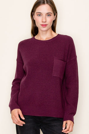 Amanda Waffle Knit Crewneck Sweater