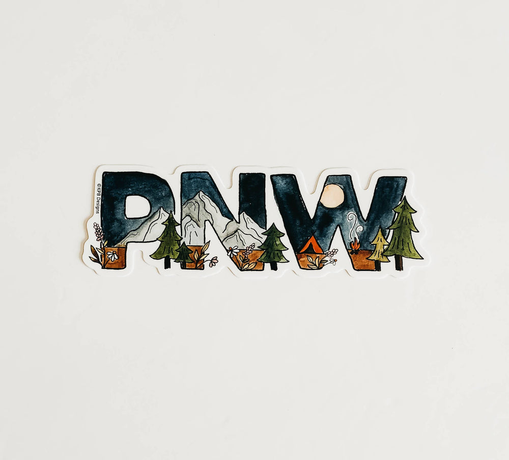 PNW Camping Sticker