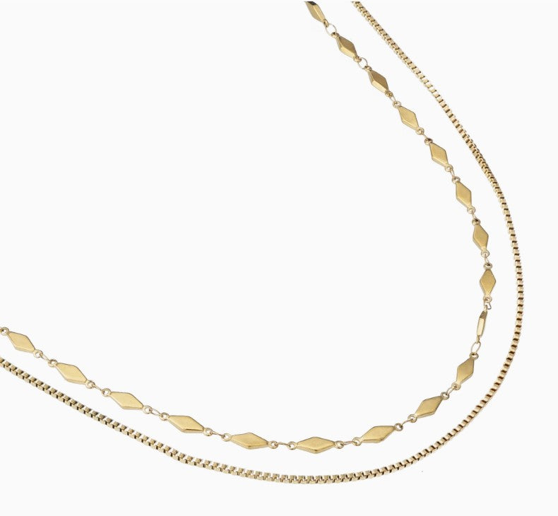 Box Chain Layered Necklace