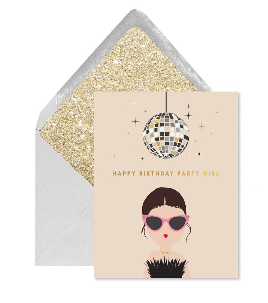 Disco Party Birthday Card