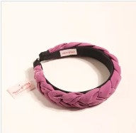 Chunky Braided Headband - Berry