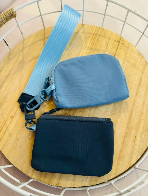 Dual Pouch Wallets - Navy & Steel Blue - 27 West