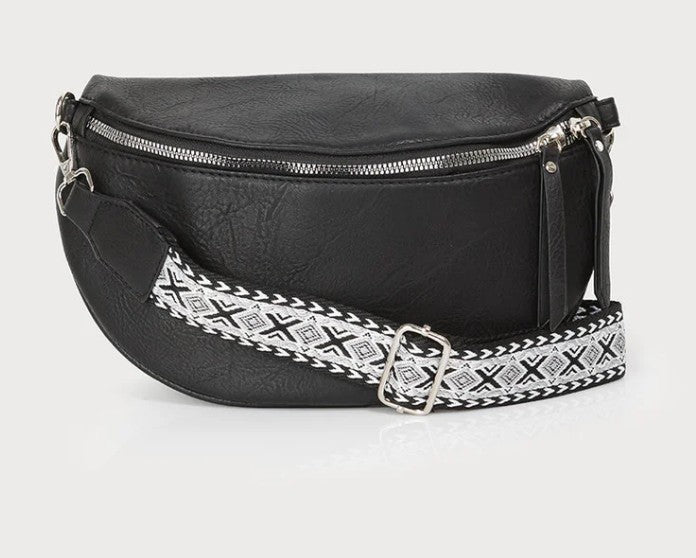 Florence Semi-Circle Belt Bag - Black