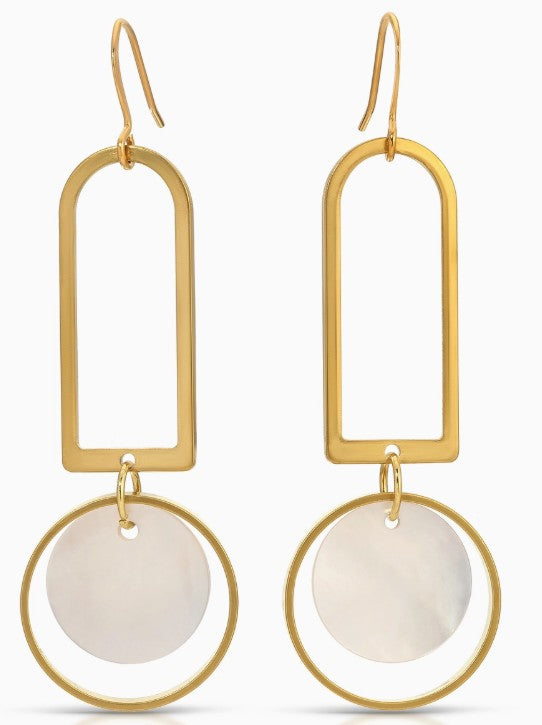 Geometric Shell Earrings