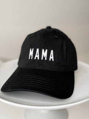MAMA Embroidered Baseball Hat- Black