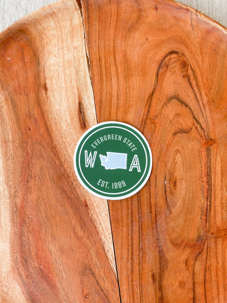 Evergreen State WA Sticker