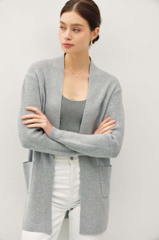 Lucille Ribbed Sleeve Cardigan