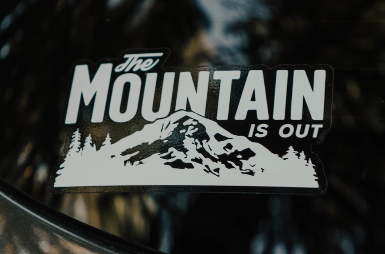 The Mountain Clear Sticker
