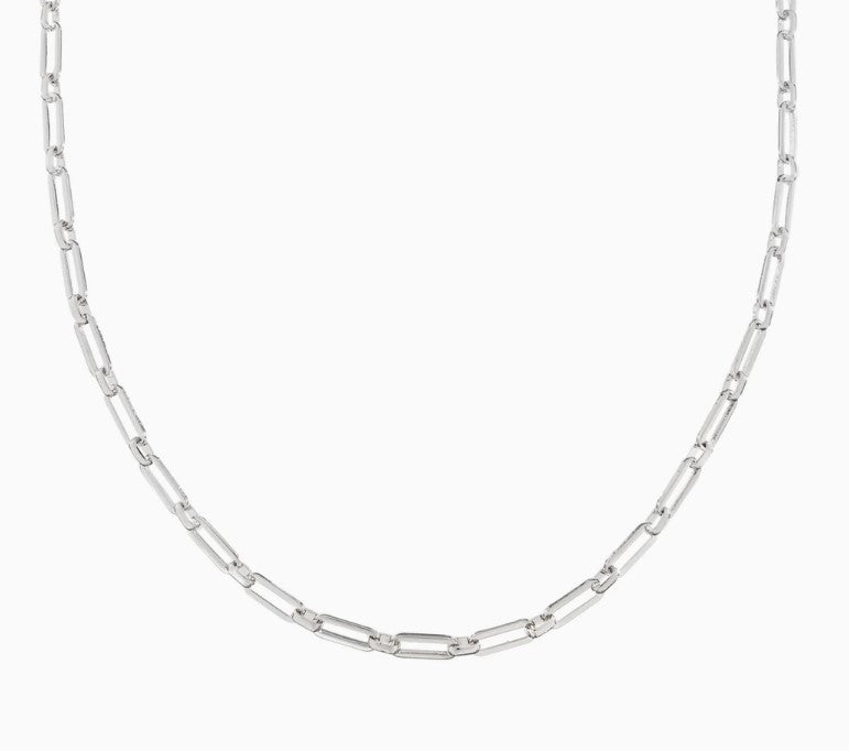 Paperclip Chain Necklace - Silver