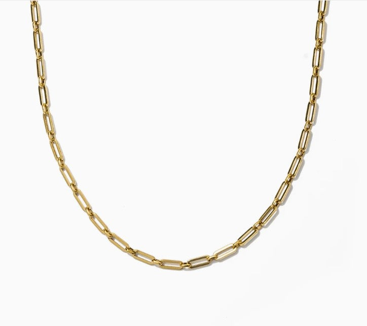 Paperclip Chain Necklace - Gold