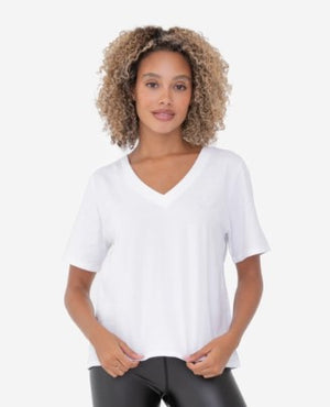 Silas Basic V-Neck Shirt - White