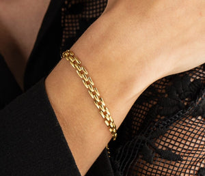 Squared Chain Bracelet - Gold