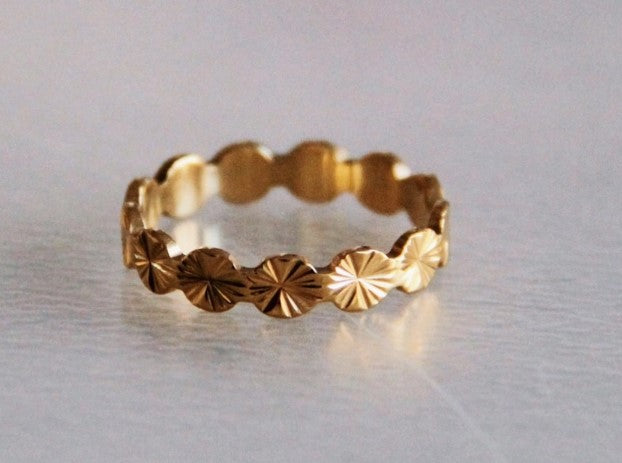 Flower Stamped Ring - 27 West